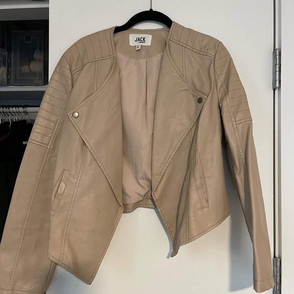 Tan leather jacket